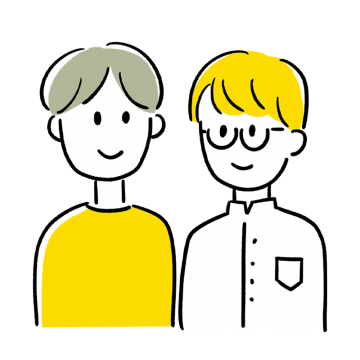 シンプルな男性カップルのイラスト